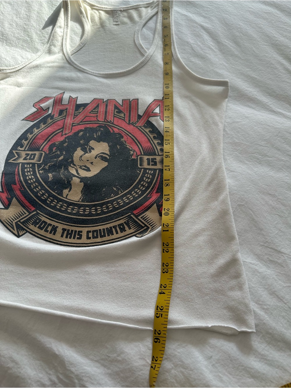 Next Level Apparel Shania Twain white concert tank, size medium - Picture 6 of 7